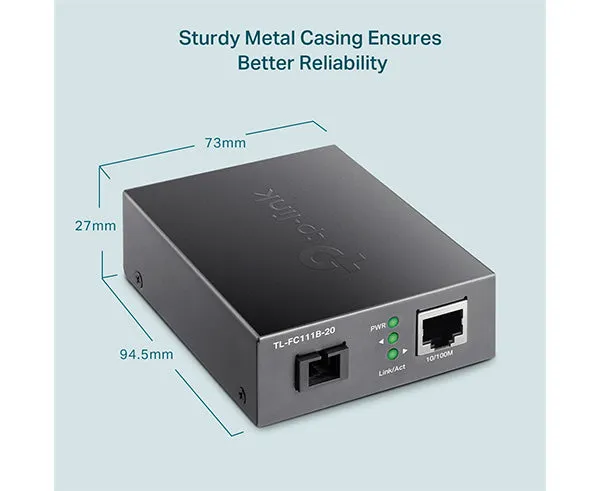 10/100 Mbps WDM Media Converter