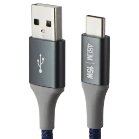 360 Electrical (4-Ft) HabitatCharge USB-C to USB Braided Cable - Blue