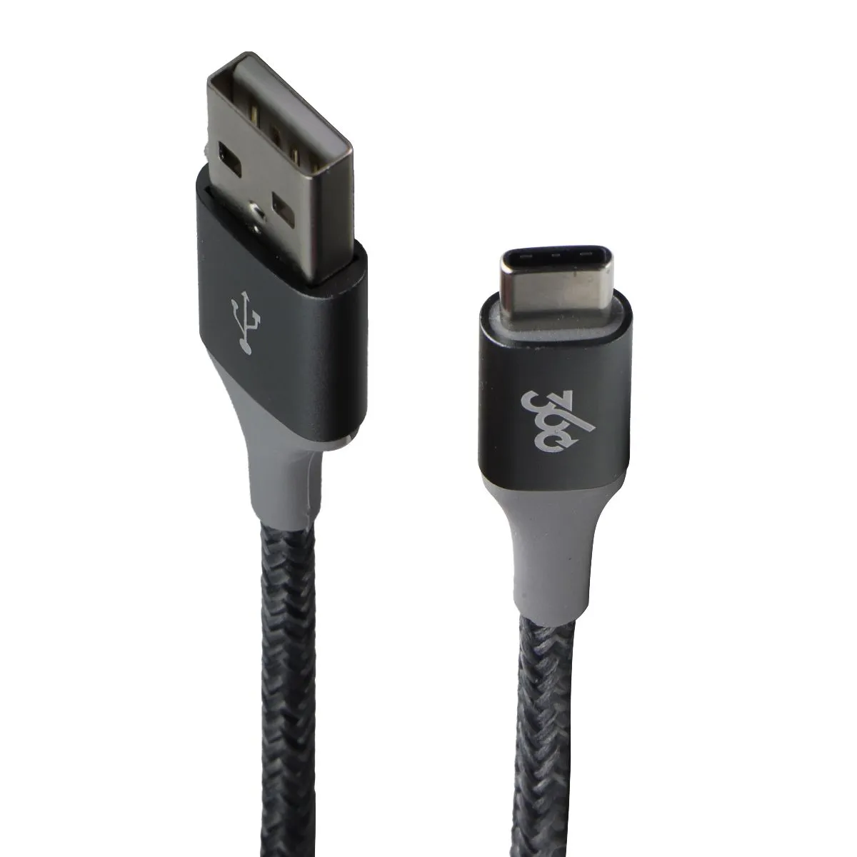 360 Electrical (8FT) Braided USB-C to USB Charge and Sync Cable - Gray