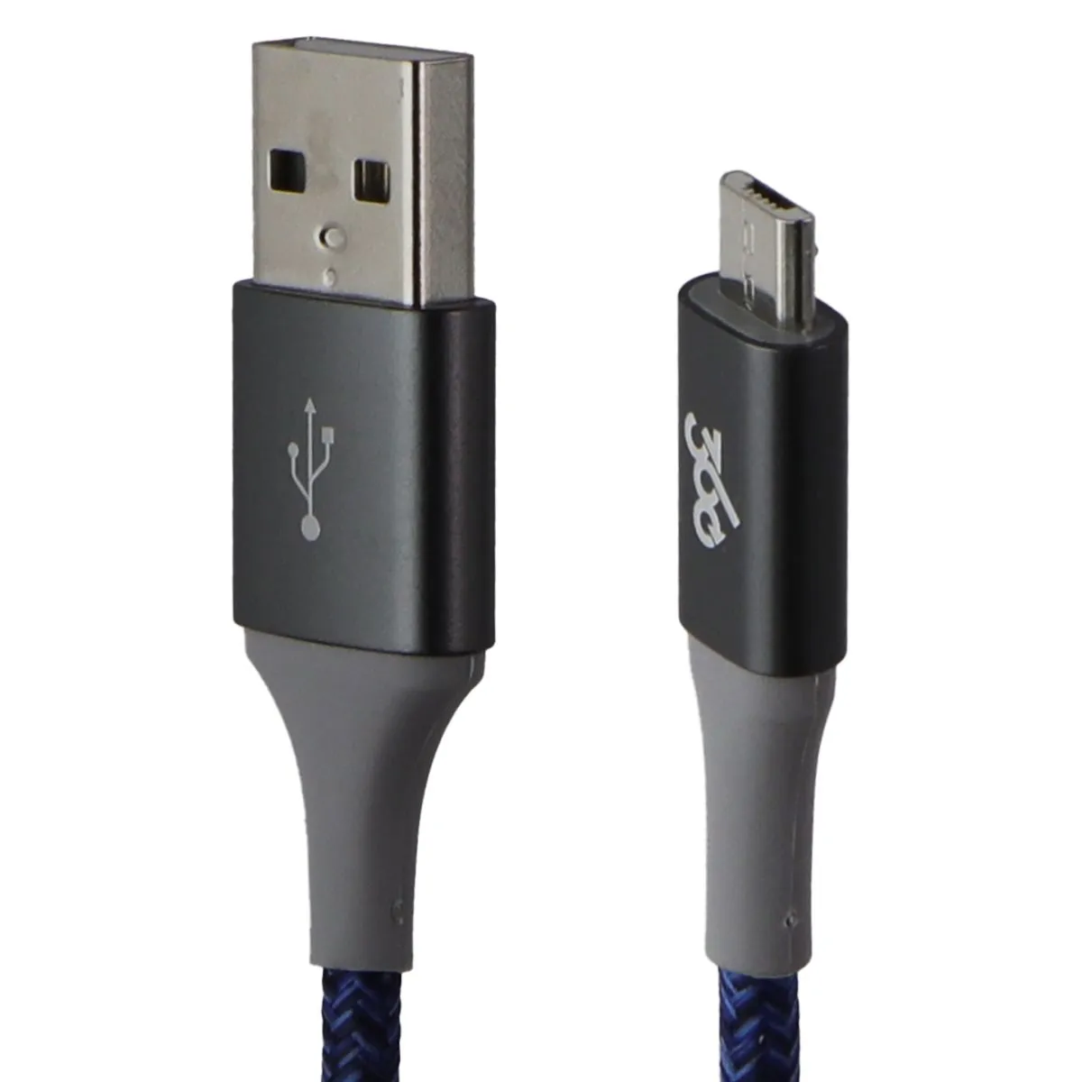 360 Electrical Habitat 8ft Braided Micro-USB Charging Cable - Navy Blue