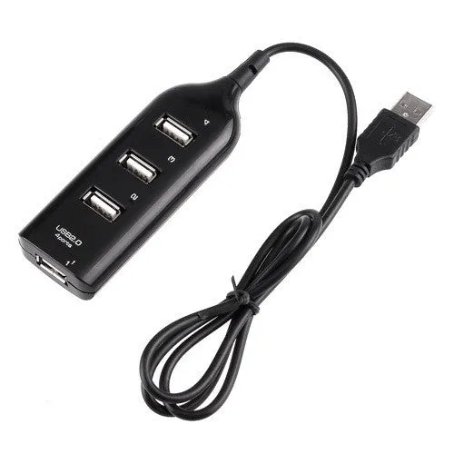 480 Mbits High Speed Mini 4 Port USB 2.0 Hub 60cm Cable Length USB Port For Laptop PC Computer Laptop Peripherals Accessories