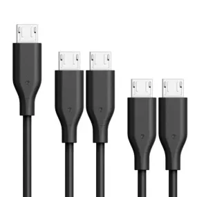 [5-Pack,Assorted Lengths] Anker PowerLine Micro USB Cable (1ftx2,3ftx2,6ft) B8133