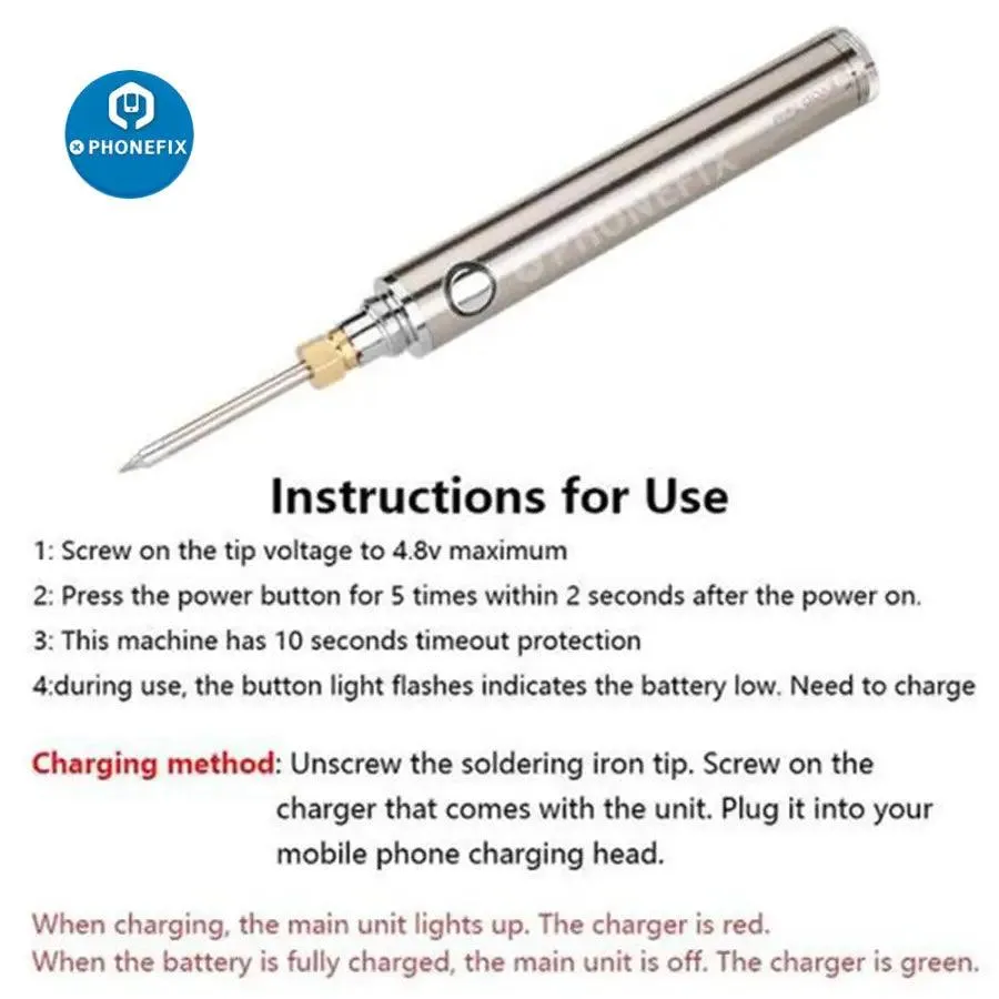 5V 8W Electric Rechargeable Soldering Iron Wireless Welding Pen