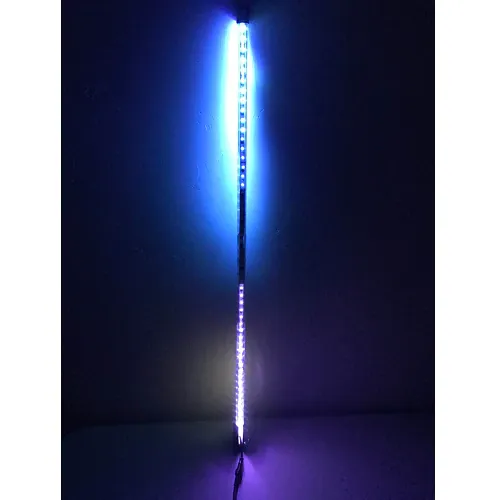 6' LED Whip Silver Xtreme Pair