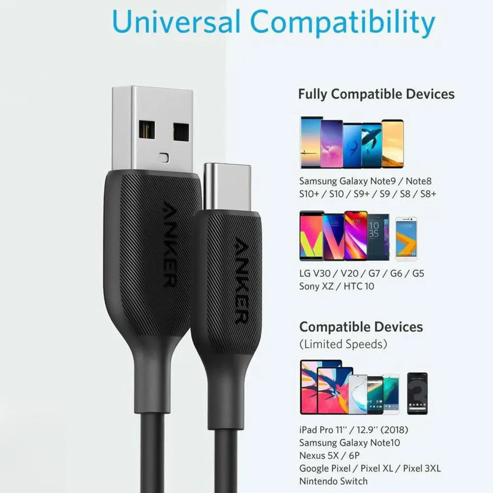 Anker 322 A81H5H11 USB To Type-C Cable 15W Fast Charging 0.9m