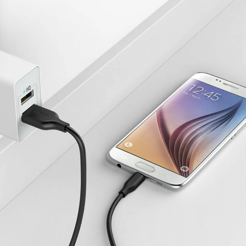 Anker PowerLine USB-A to Micro USB (3ft) - Durable Charging Cable, with 5000  Bend Lifespan