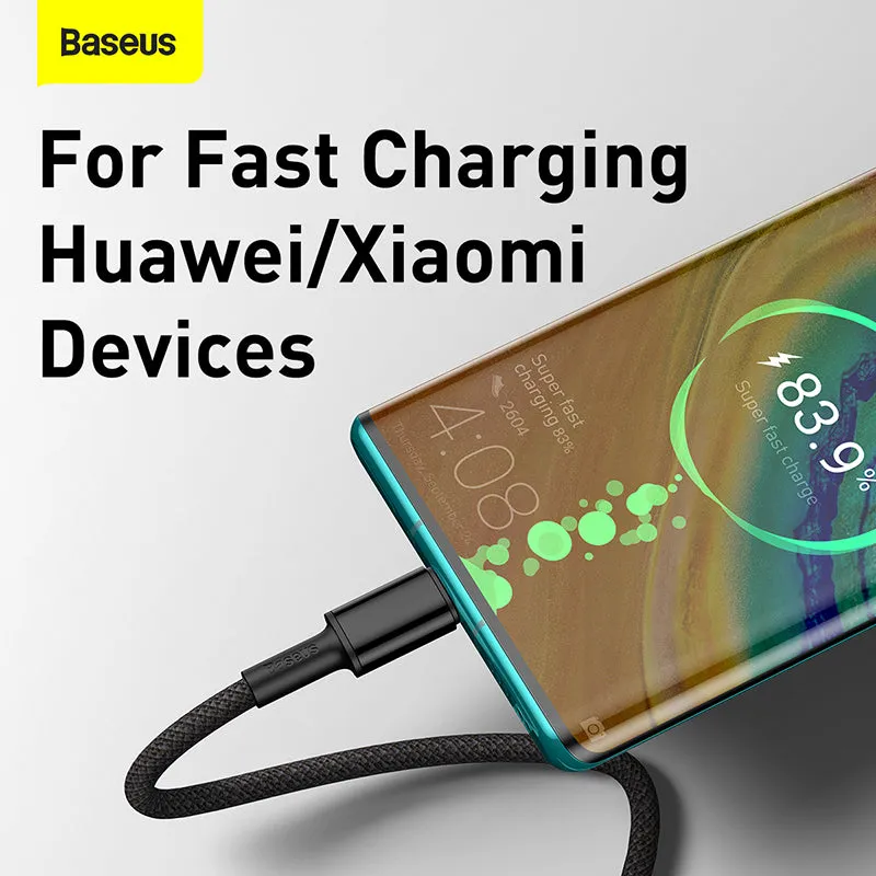 Baseus 100W 2M USB-C To USB-C PD Fast Charging Cable - Black, Support Up To 100W(20V/5A) PD Fast Charging