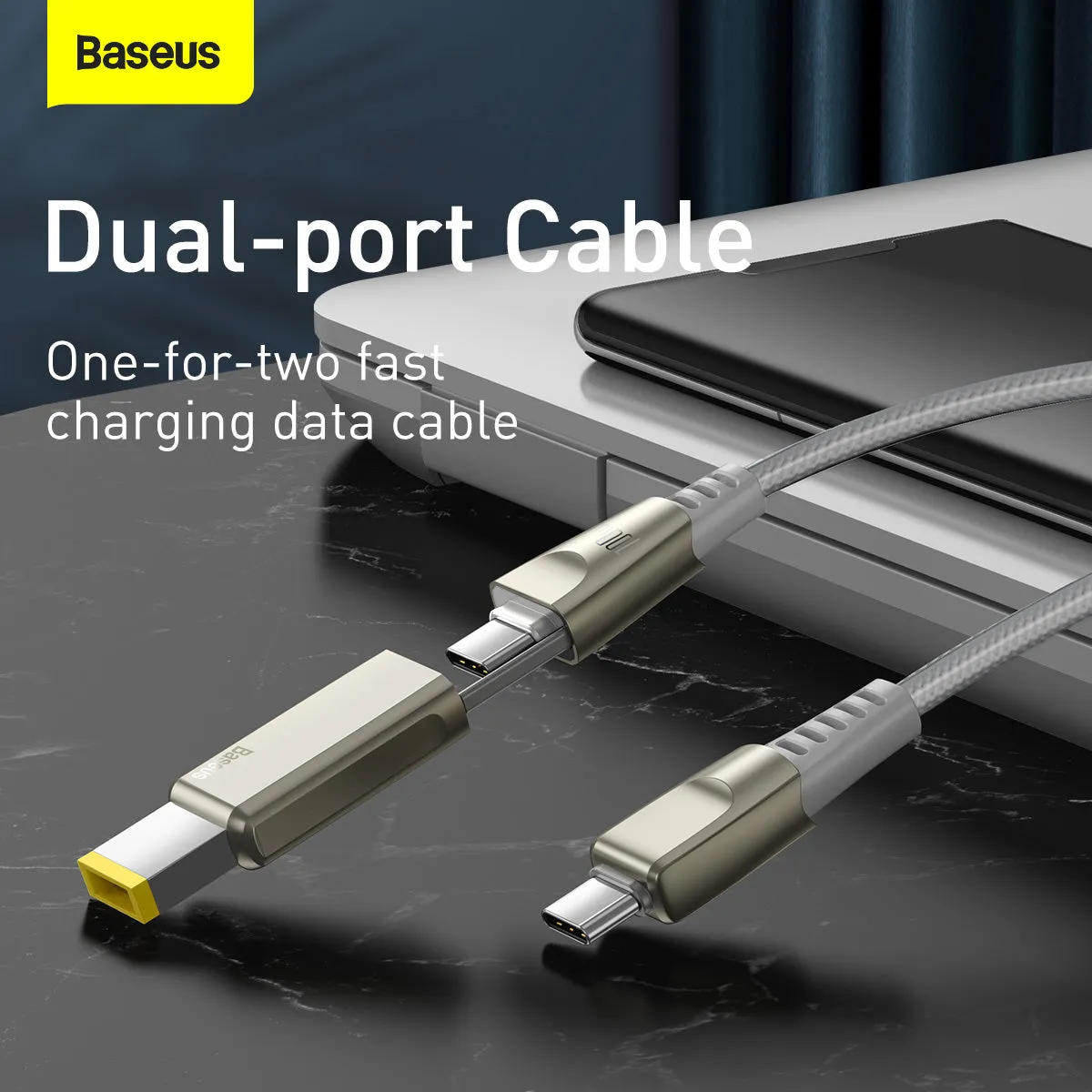 Baseus Flash Series Data Cable With Type-C To C Dc 100W 2M Grey(CA1T2-B0G)