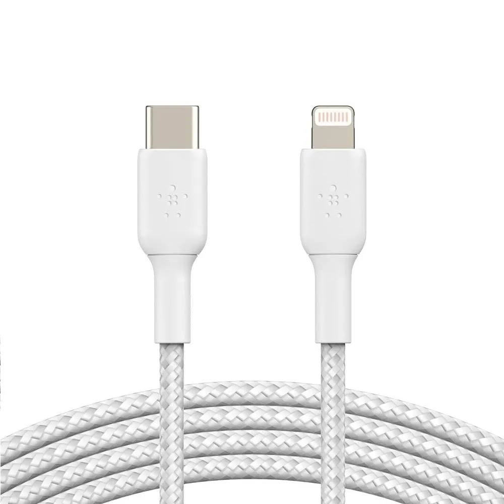 Belkin BOOST_CHARGE Braided USB-C to Lightning Cable (1m / 3.3ft, Black)