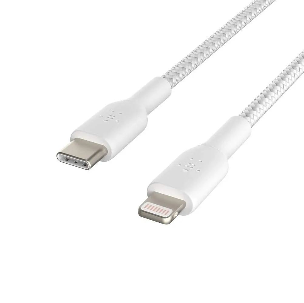 Belkin BOOST_CHARGE Braided USB-C to Lightning Cable (1m / 3.3ft, Black)