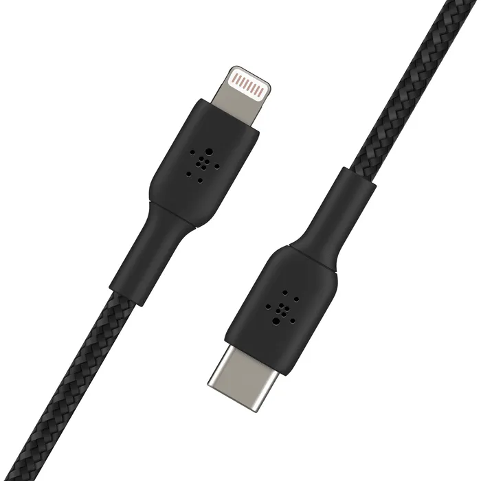 Belkin USB C to Lightning Braided Cable Fast Charging 2m - Black