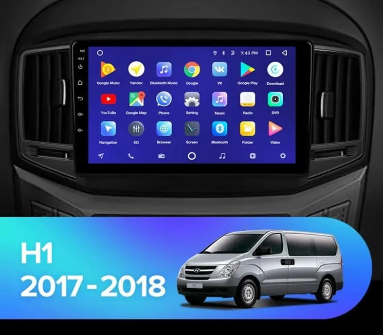 Car Dealz 10.2" Android 10.0 Hyundai H1 Starex 2017-2018 w CAM Head Unit In Dash Plus OEM Fascia