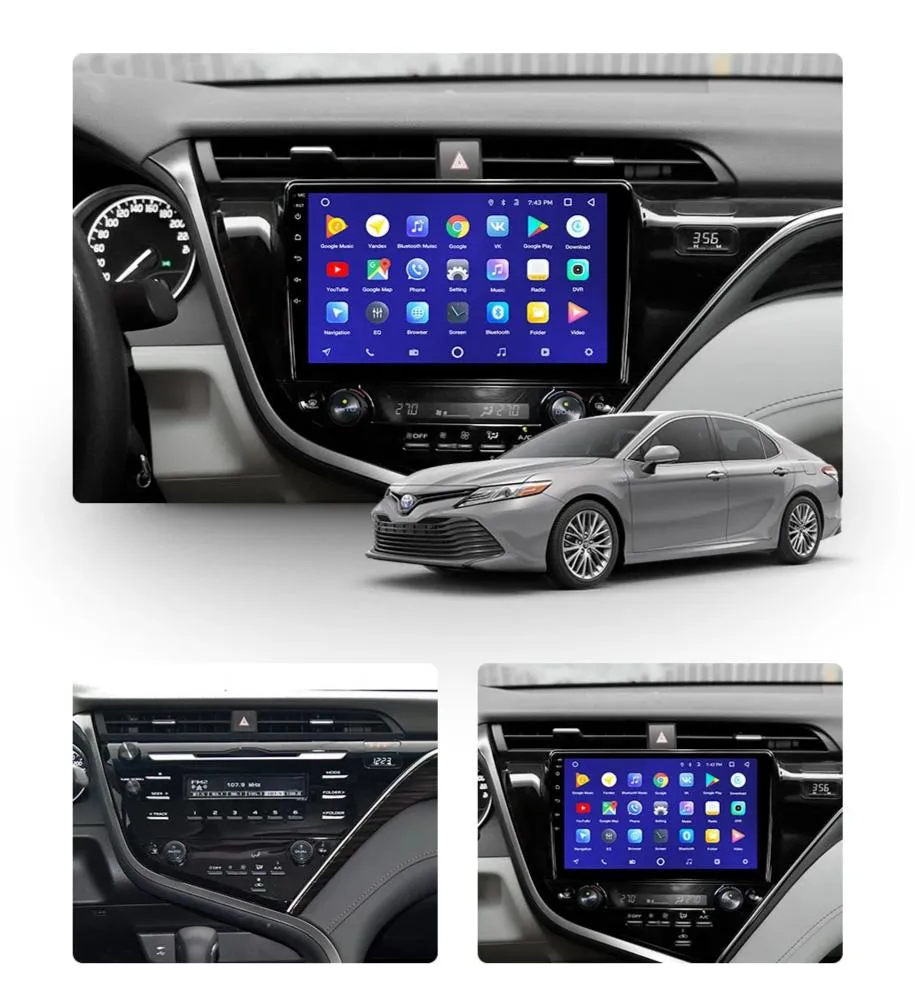 Car Dealz 10.2" Android 10.0 Toyota Camry 9 XV70 2017-2019 In Dash Plus OEM Fascia