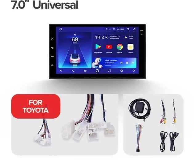 Car Dealz 7" Android 10.0 Universal Stereo Nissan Toyota Hyundai Honda w CAM Head Unit