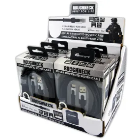 Charging Cable Roughneck Assortment 10FT 2.4 Amp - 6 Pieces Per Retail Ready Display 88380