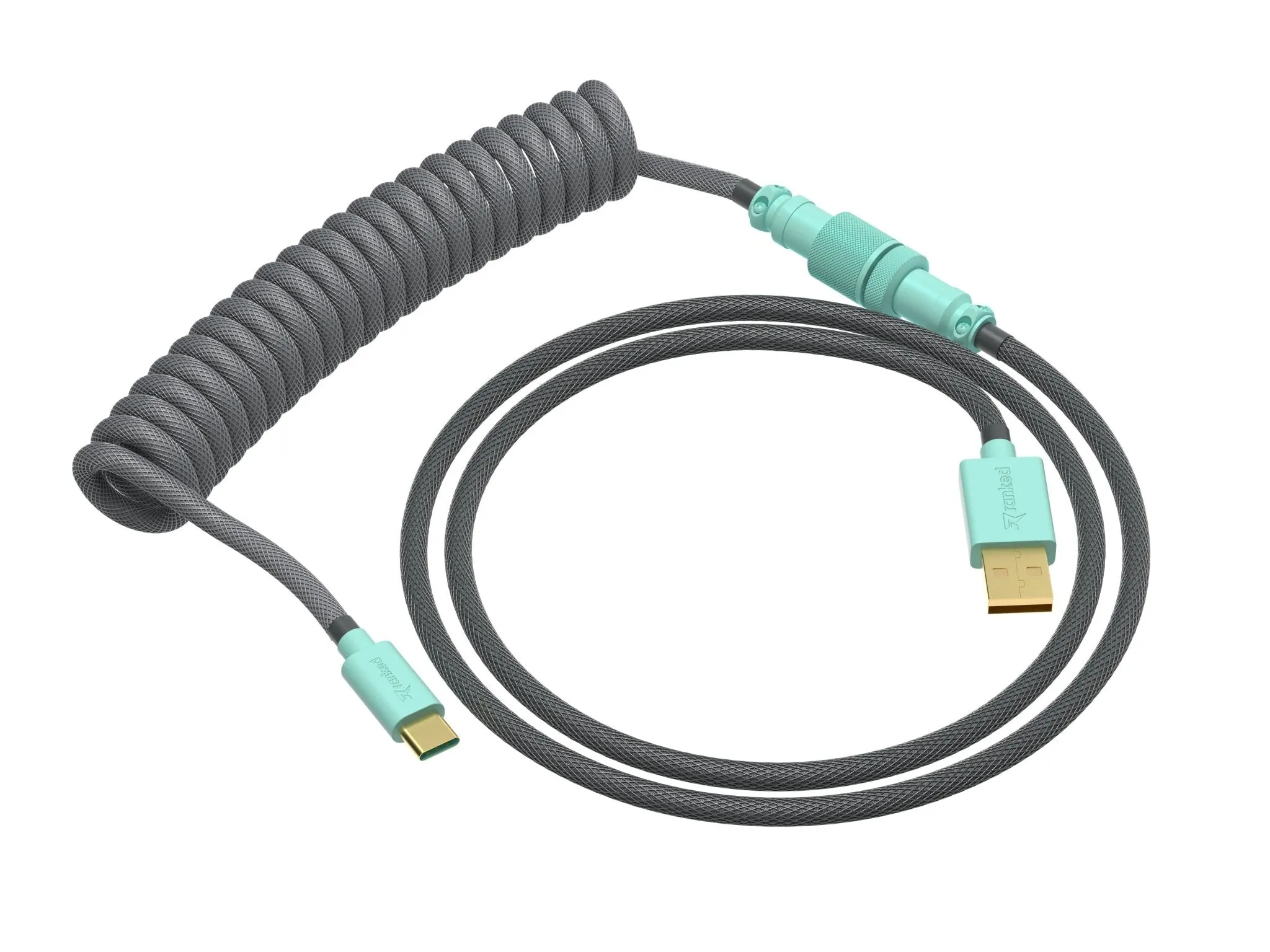 Coiled Keyboard Cable | 5-Pin Aviator Connector