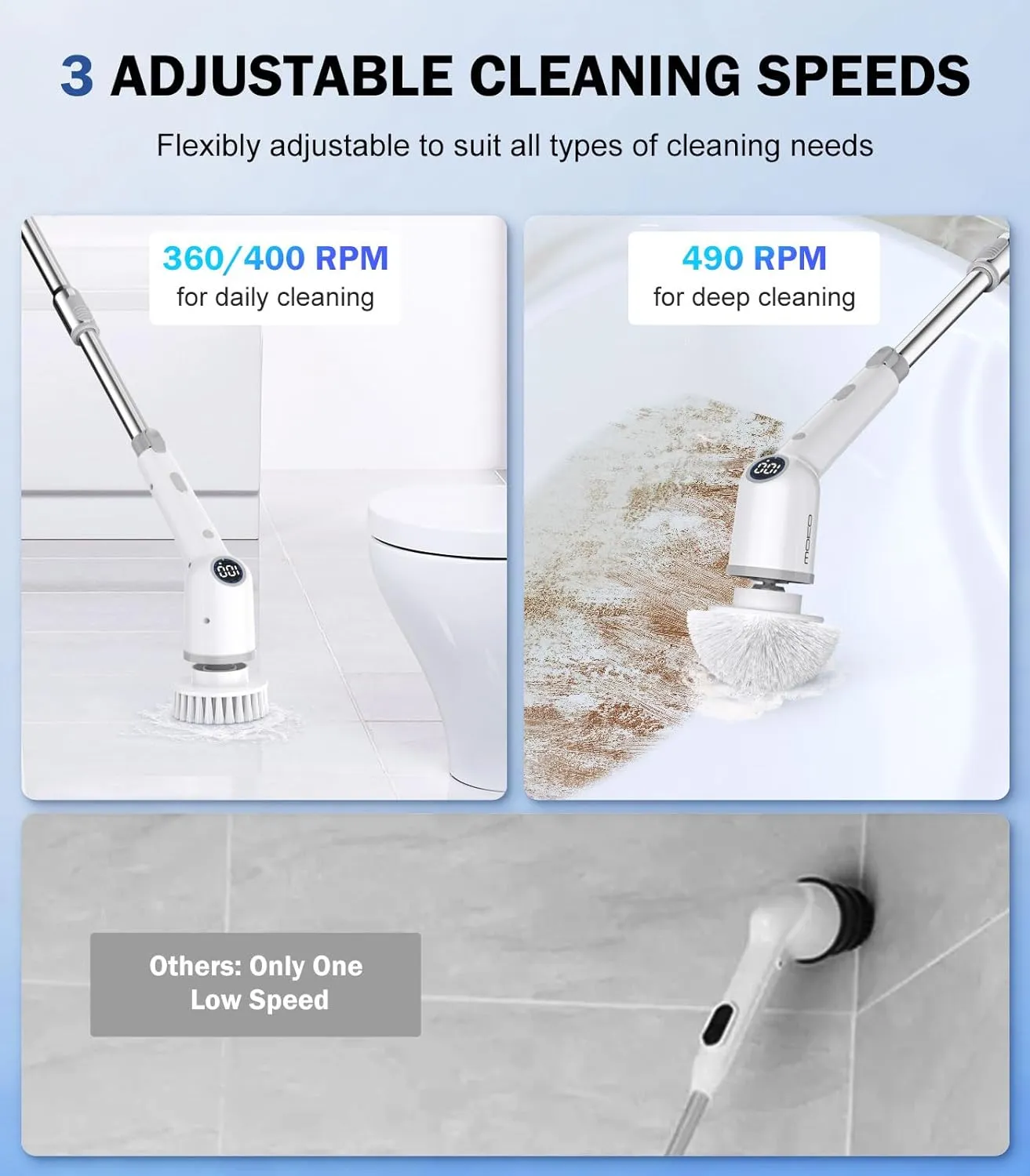 Cordless Cleaning Brush 9 Replaceable Brush Heads