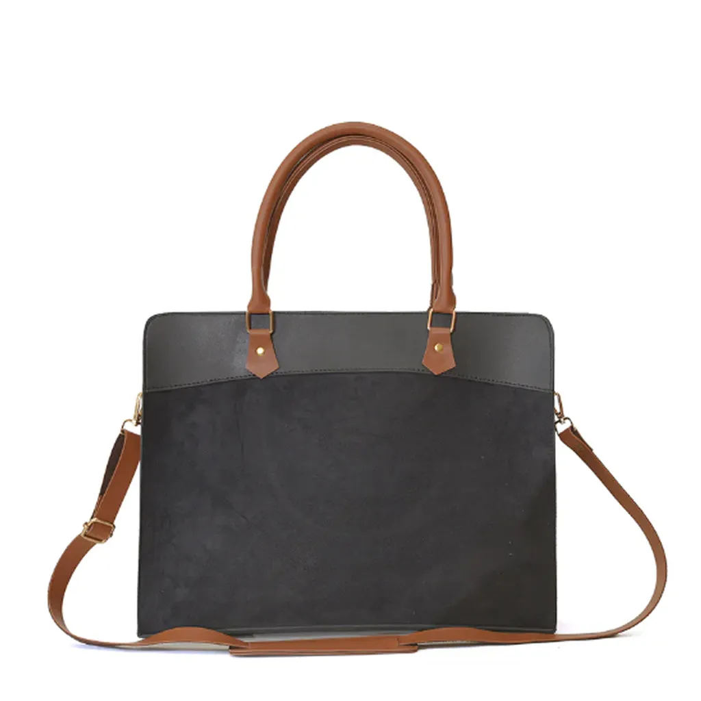 Craze laptop bag Suede Black