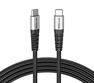 EZQuest Duraguard USB-C to USB-C Charge and Sync Cable 100W - 1.2 Meter - Black