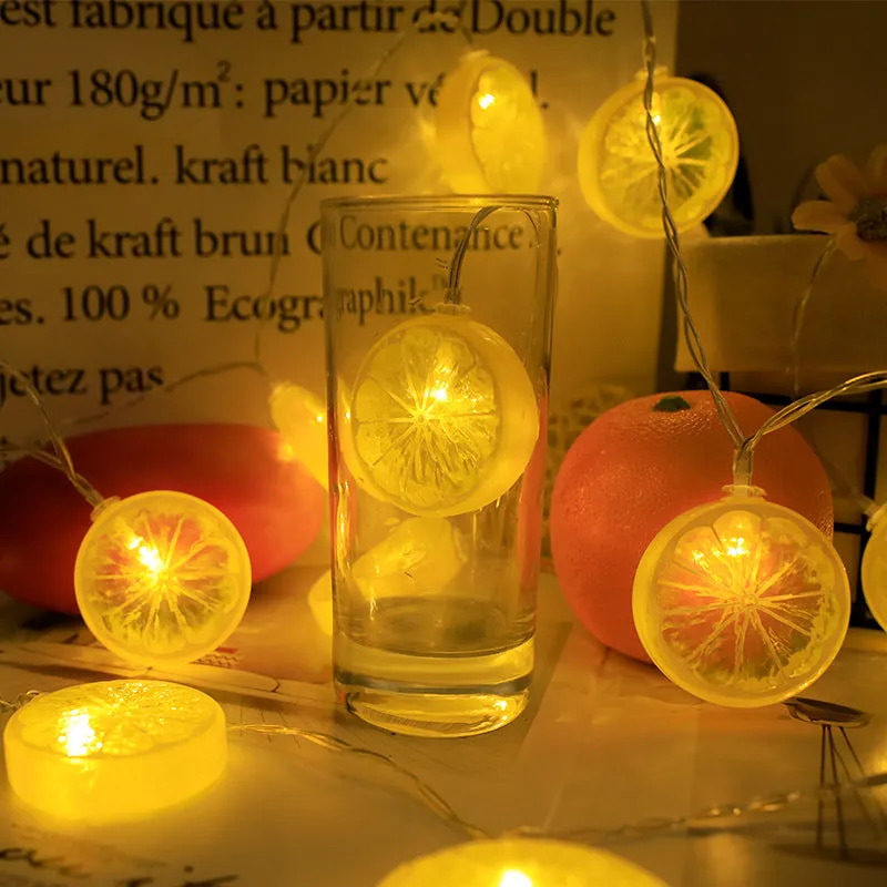 Fairy Lemon String Lights USB Powered Warm Light for Holiday Party Room Curtain Garden Decoration