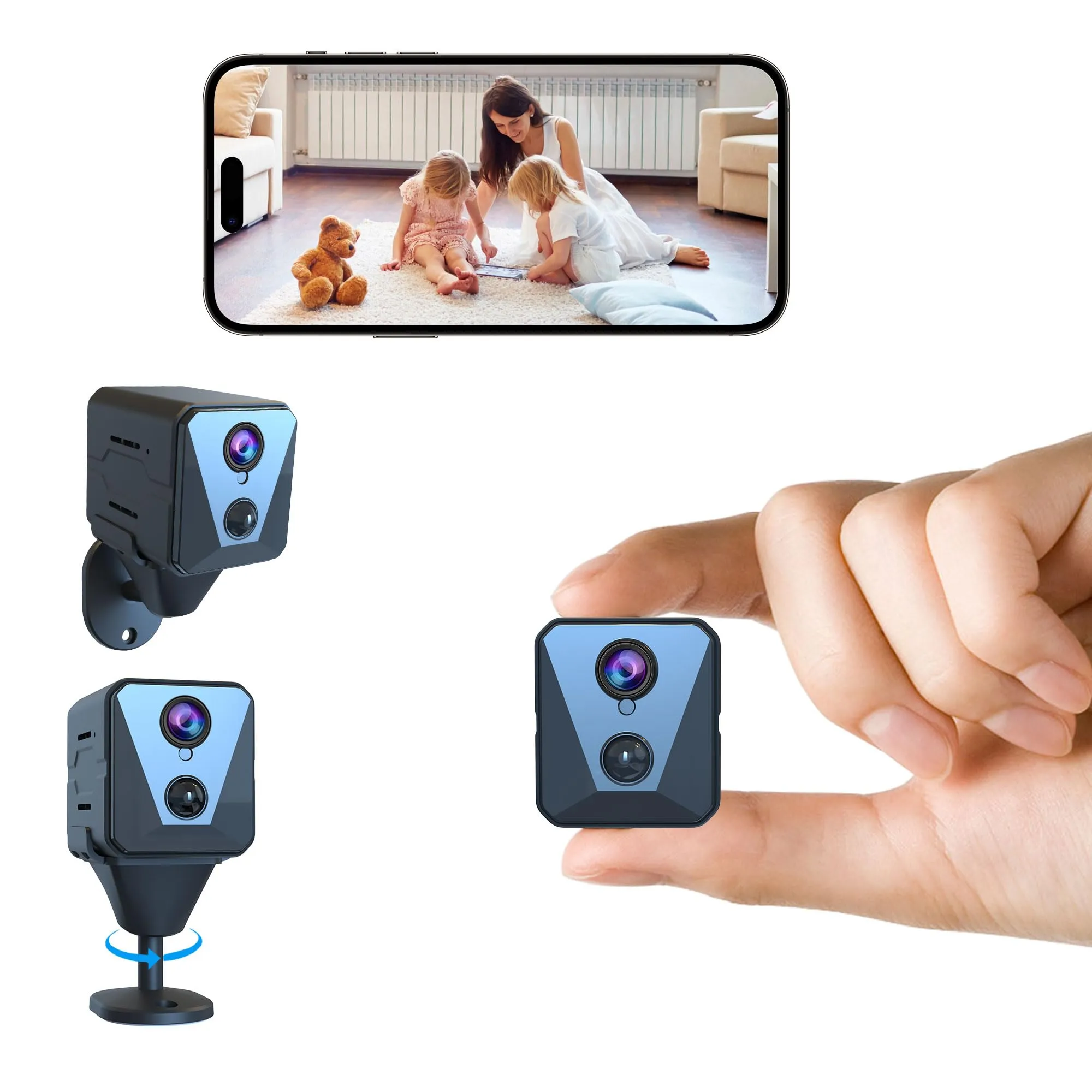 Funstorm Hidden Spy Camera, 2K WiFi Mini Camera.