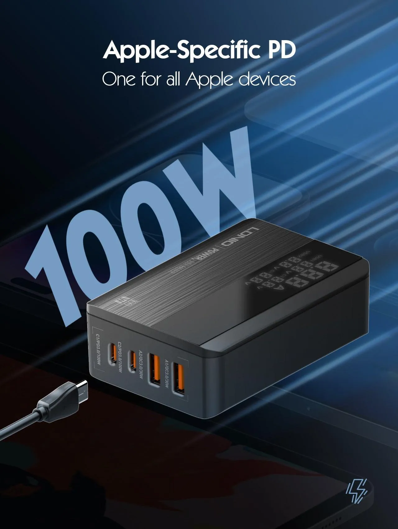 GaN 100W desktop super charger