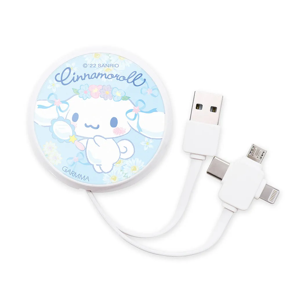 GARMMA Sanrio Characters 3-in-1 Lightning Type-C Micro USB Extracted Extension Cable