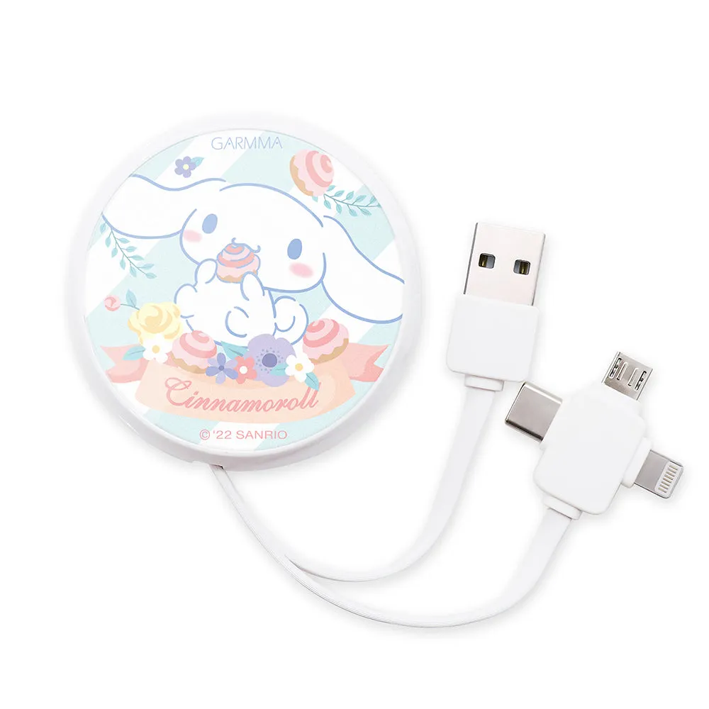 GARMMA Sanrio Characters 3-in-1 Lightning Type-C Micro USB Extracted Extension Cable