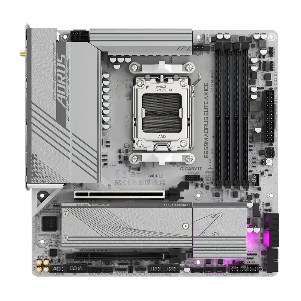 Gigabyte B650M Aorus Elite AX ICE mATX AM5 Motherboard