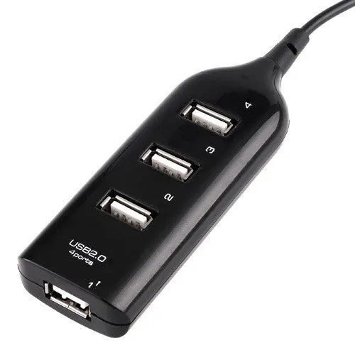 High Speed Mini 4 Port USB 2.0 Hub 60cm Cable Length USB Port For Laptop PC Computer Laptop