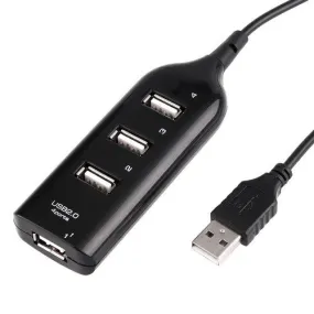 High Speed Mini 4 Port USB 2.0 Hub 60cm Cable Length USB Port For Laptop PC Computer Laptop