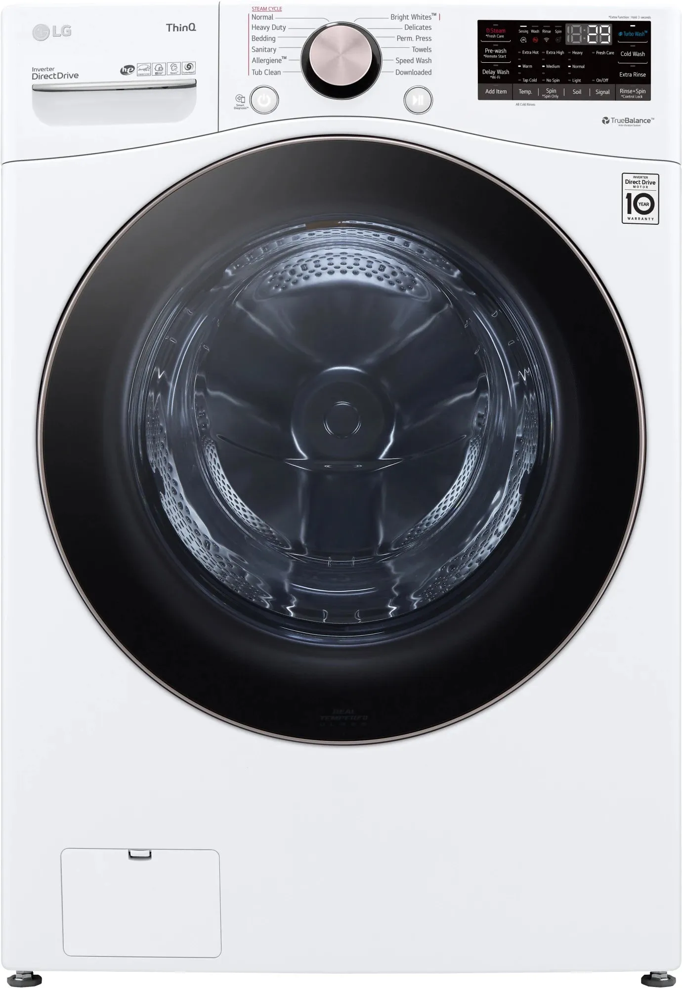 LG WM4000HWA 27 Inch Smart Front Load Washer with 4.5 Cu. Ft. Capacity, SenseClean™, SmartThinQ®, SmartDiagnosis™,Sanitary, Allergiene™, ColdWash™, NSF Certified, and Energy Star® Rated: White