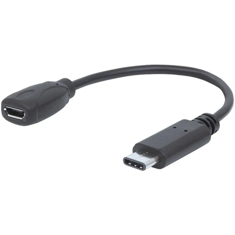 Manhattan 353335 Hi-Speed Micro USB-B Male 2.0 to USB-C Male Cable (6ft)