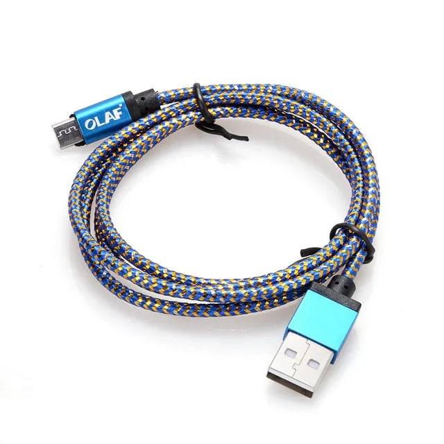 Micro USB Cable 1m 2m 3m Fast Charging Nylon USB Sync Data Mobile Phone Android Adapter Charger Cable for Samsung Cable