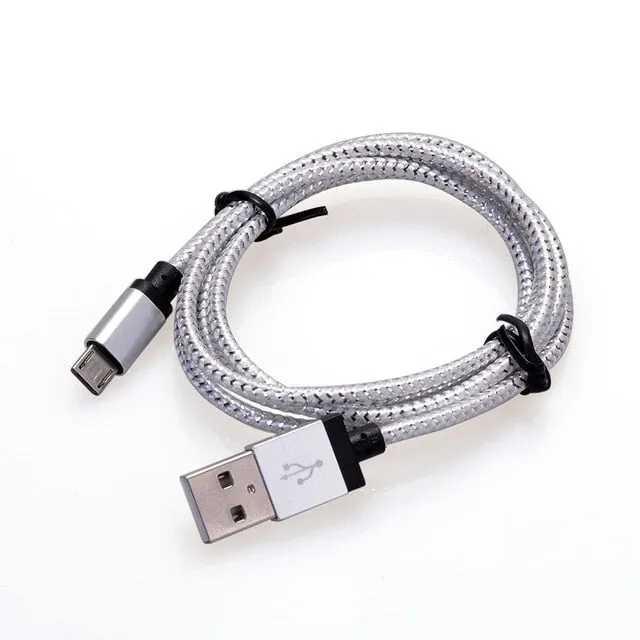 Micro USB Cable 1m 2m 3m Fast Charging Nylon USB Sync Data Mobile Phone Android Adapter Charger Cable for Samsung Cable