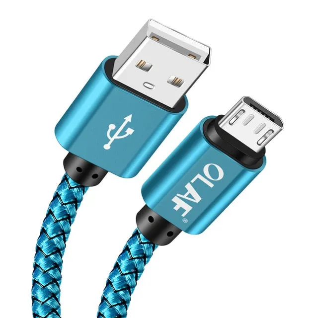 Micro USB Cable 2.4A Fast Charging 1M 2M 3M USB Charger Data Cable For Samsung Xiaomi Microusb Android Mobile Phone Cables