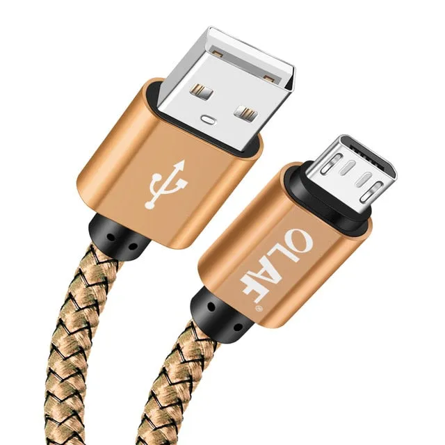 Micro USB Cable 2.4A Fast Charging 1M 2M 3M USB Charger Data Cable For Samsung Xiaomi Microusb Android Mobile Phone Cables