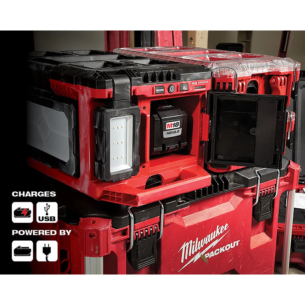 Milwaukee 2357-20 M18 18V PACKOUT 3000 Lumen Multi-Directional Light/Charger