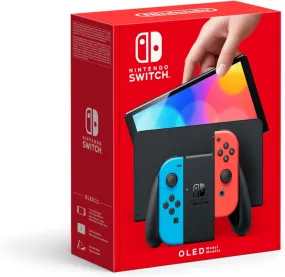 Nintendo Switch (OLED Model) - Neon Blue/Neon Red - 64 GB