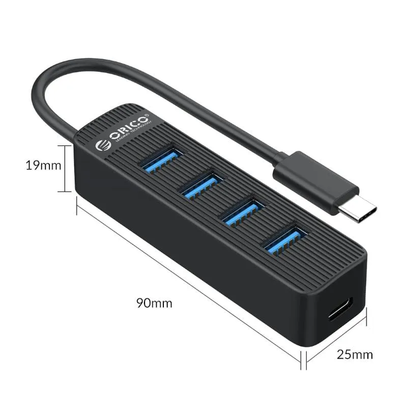 Orico Usb Type C To 4x Usb3.0 Twc3 4 A Bk Ep