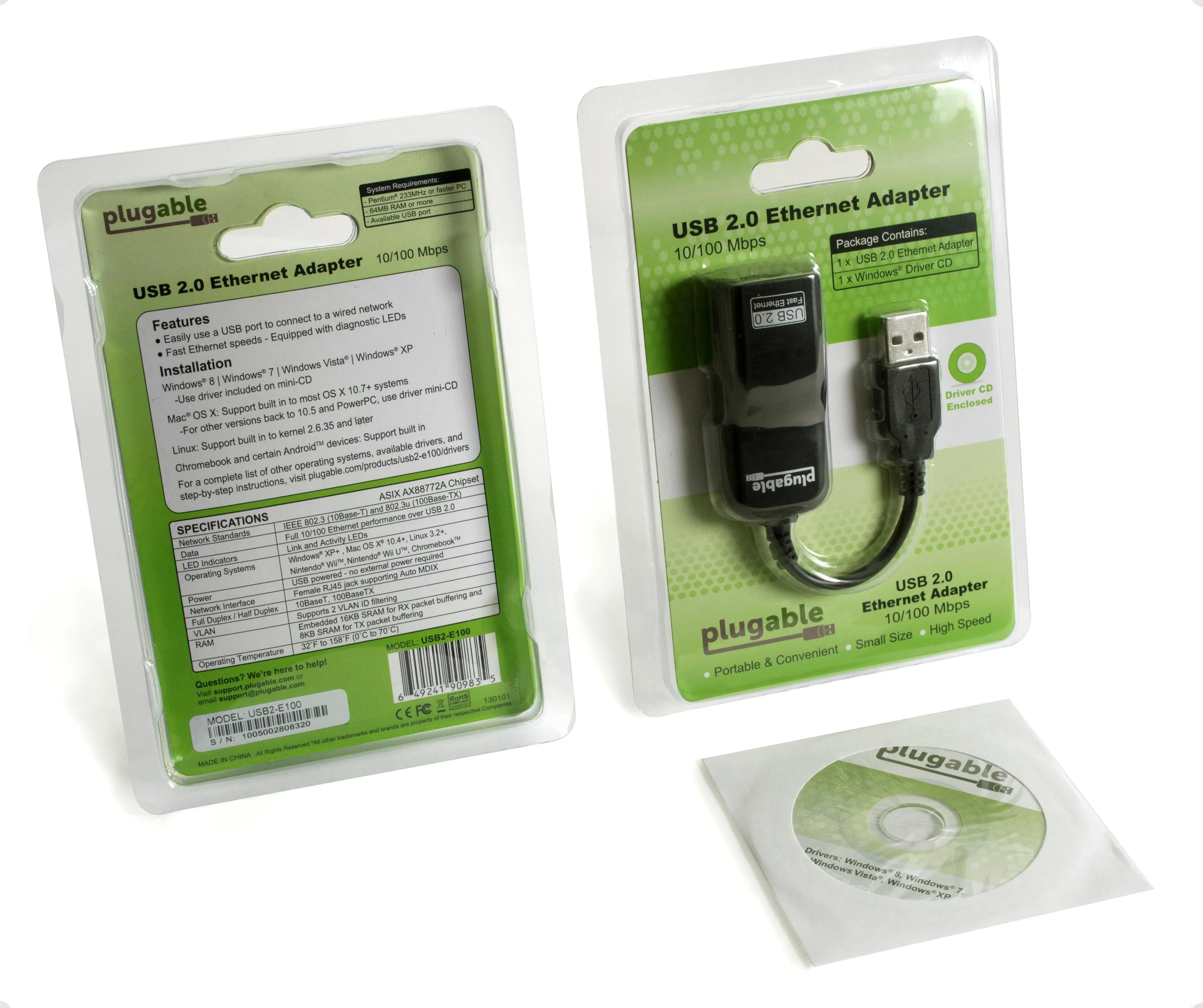 Plugable USB 2.0 10/100 Ethernet Adapter