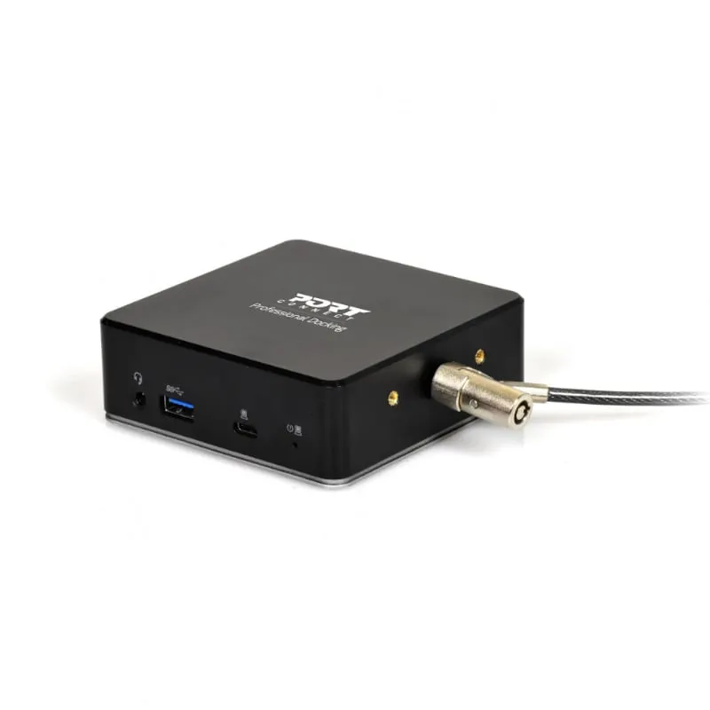 Port Usb Type-C To 1 X Rj45|2 X Usb3.1 Gen1|2 X Hdmi|1 X Type-C|1 X Usb3.1 Gen1 | Apple Charging 2.4A|1 X Aux Dock - Black