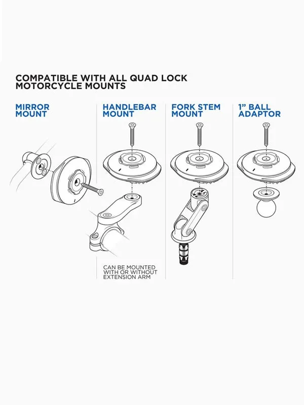 Quad Lock Weatherproof Wireless Charging Head