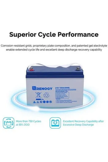 Renogy 12V 100Ah Deep Cycle Hybrid GEL Battery with Battery Box