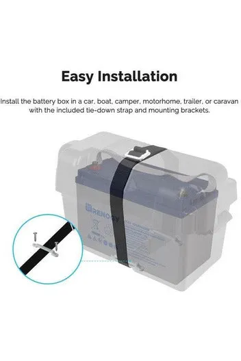 Renogy 12V 100Ah Deep Cycle Hybrid GEL Battery with Battery Box