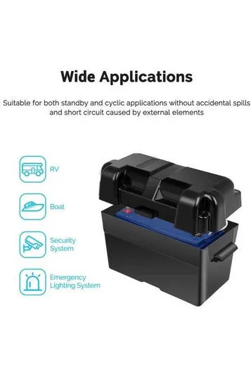 Renogy 12V 100Ah Deep Cycle Hybrid GEL Battery with Battery Box