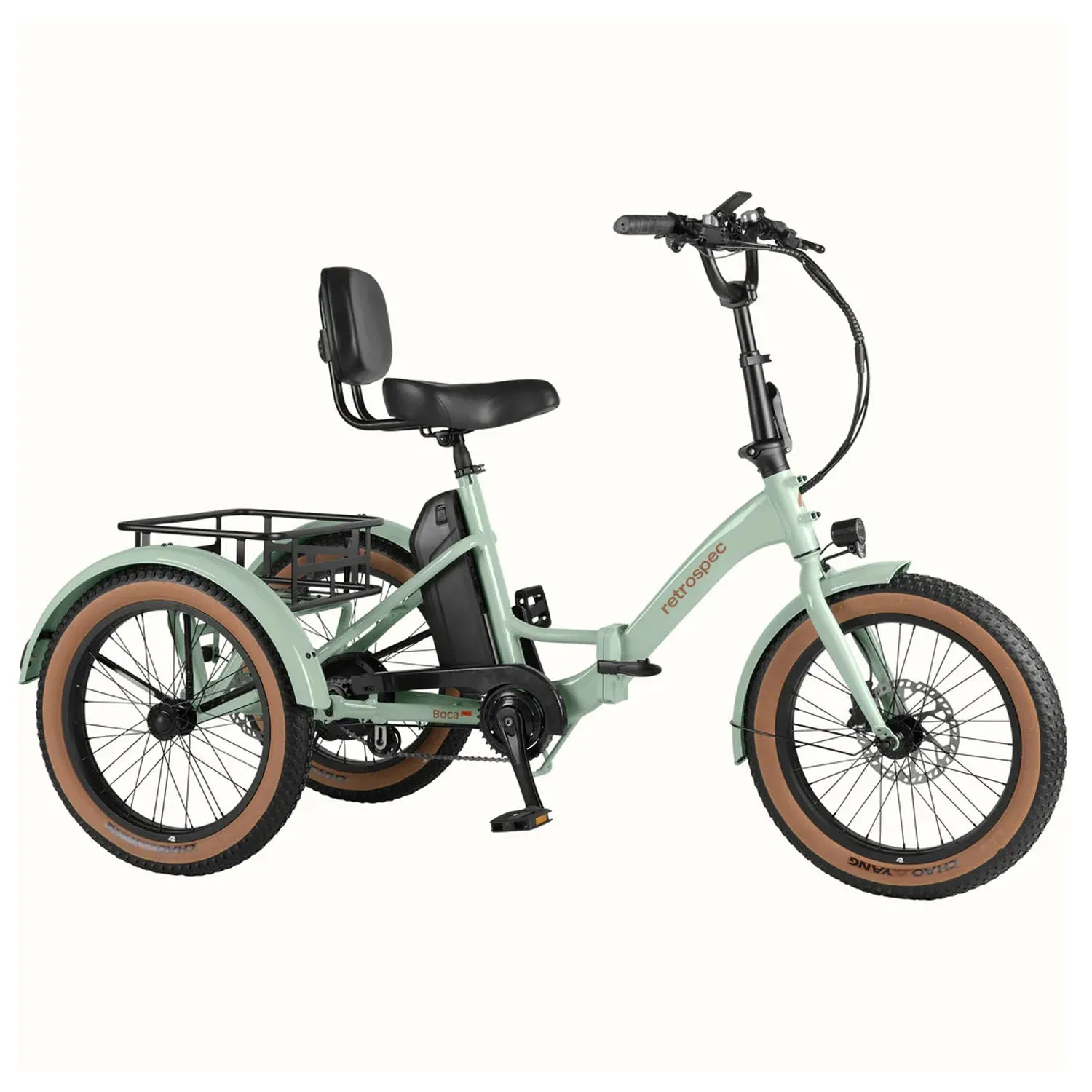 Retrospec Boca Rev Trike 500W/48V, Matcha, Adult Trike