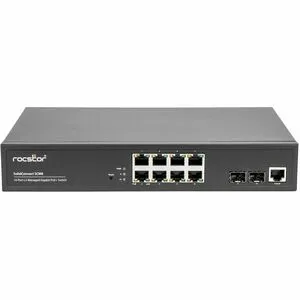 Rocstor SolidConnect SCM8 8-Port PoE  Gigabit Managed Switch with 2 SFP Ports (Y10S009-B1)