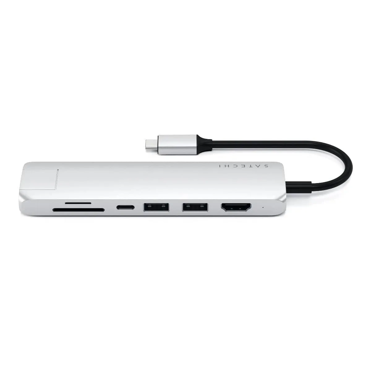 Satechi USB-C Slim Multiport with Ethernet Adapter - Silver