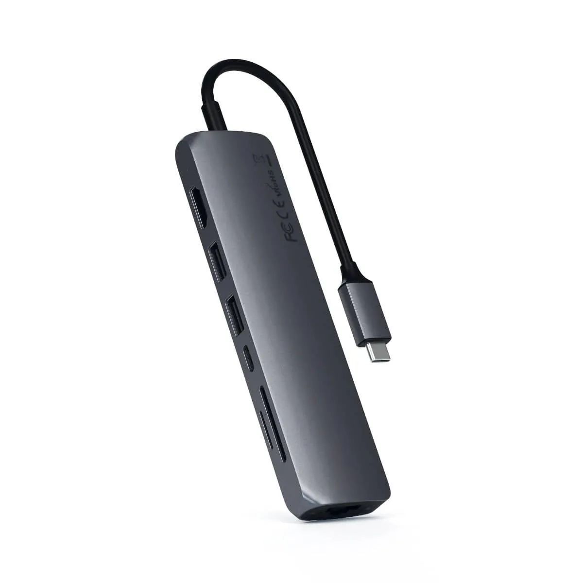 Satechi USB-C Slim Multiport with Ethernet Adapter - Space Grey